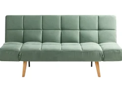 Divano letto 2 posti INGARO Tessuto Verde chiaro
