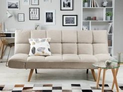 Divano letto 2 posti INGARO Tessuto Beige