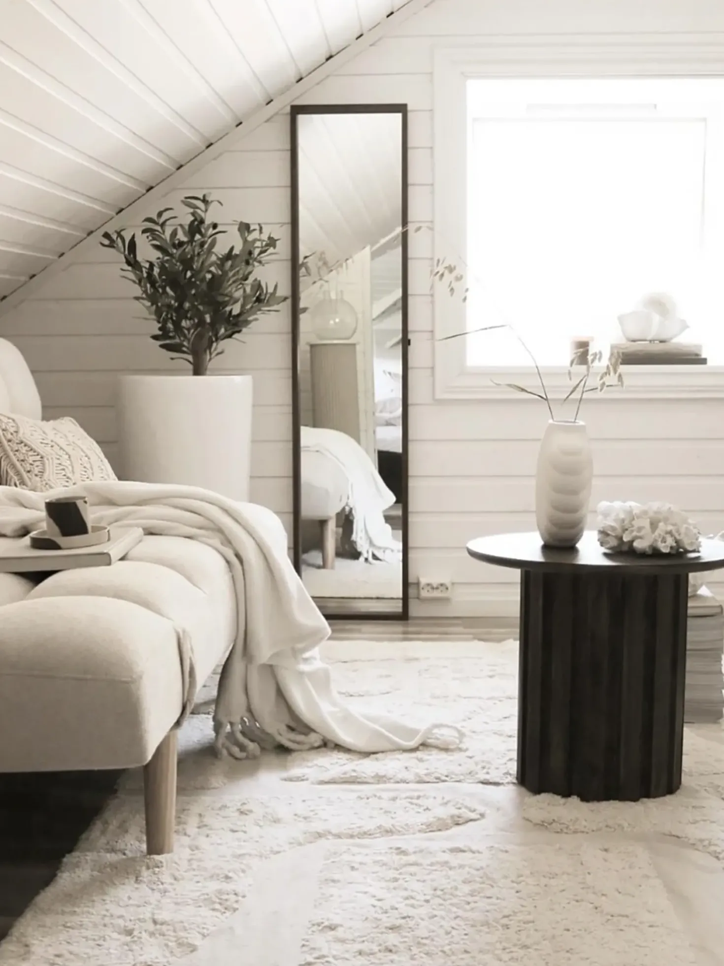 Divano letto 2 posti INGARO Tessuto Beige
