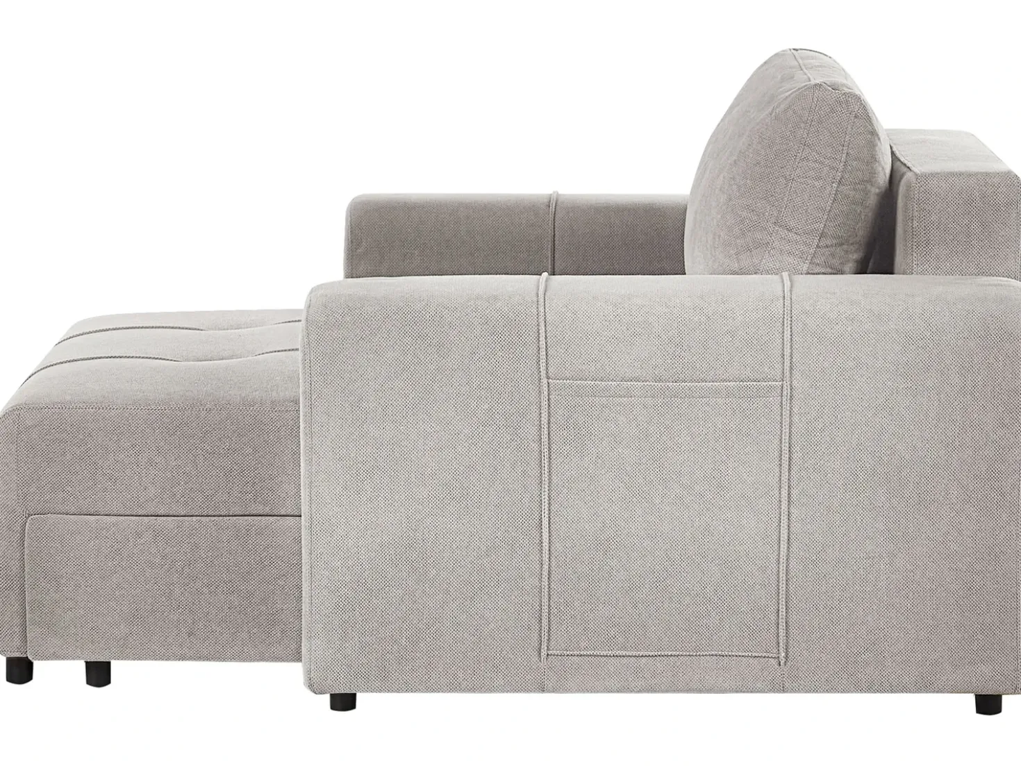 Divano letto 2 posti INNVIK Tessuto Grigio chiaro con contenitore