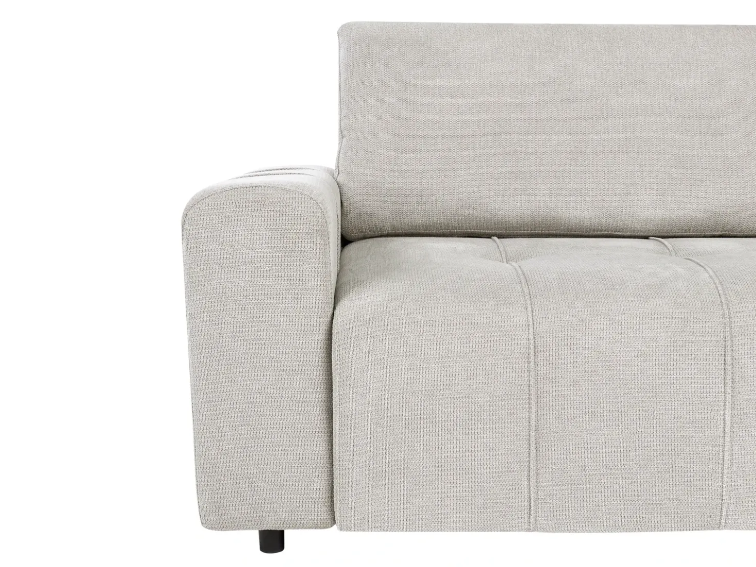 Divano letto 2 posti INNVIK Tessuto Grigio chiaro con contenitore