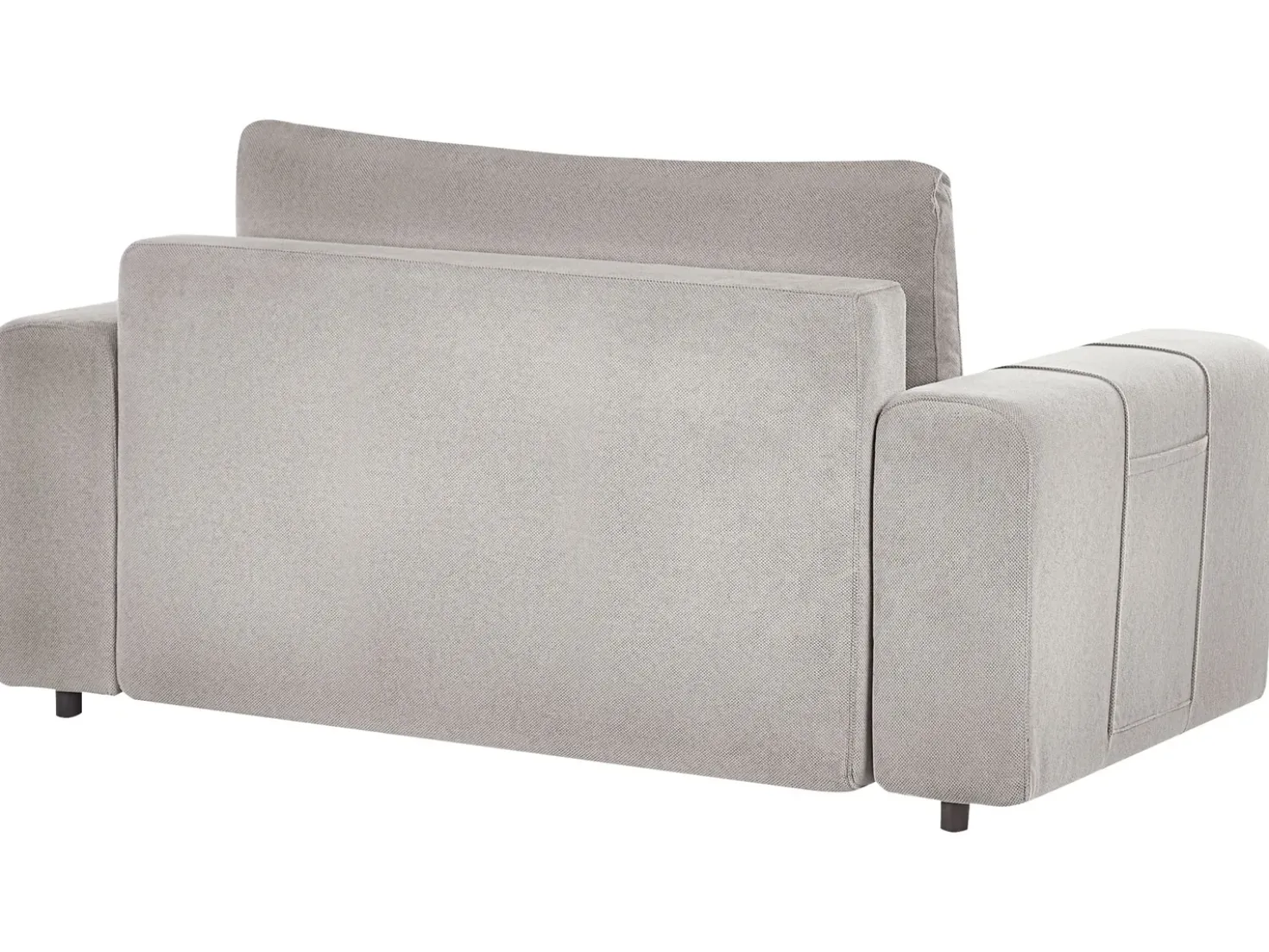 Divano letto 2 posti INNVIK Tessuto Grigio chiaro con contenitore