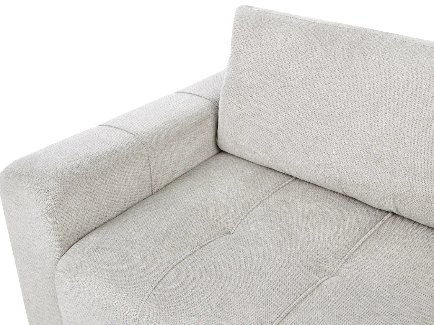 Divano letto 2 posti INNVIK Tessuto Grigio chiaro con contenitore