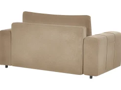 Divano letto 2 posti INNVIK Tessuto Marrone con contenitore