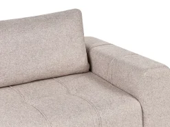 Divano letto 2 posti INNVIK Tessuto Marrone chiaro con contenitore