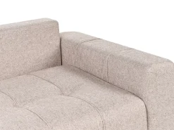 Divano letto 2 posti INNVIK Tessuto Marrone chiaro con contenitore