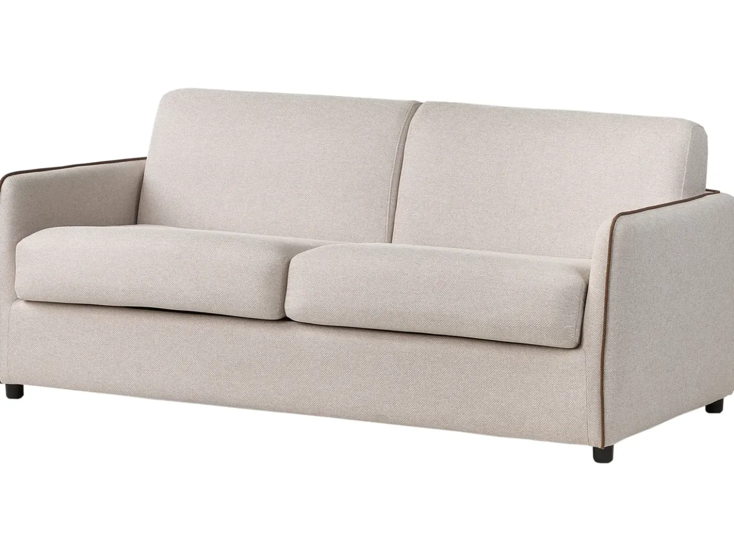 Divano letto 2 posti ISHOJ Tessuto Beige chiaro