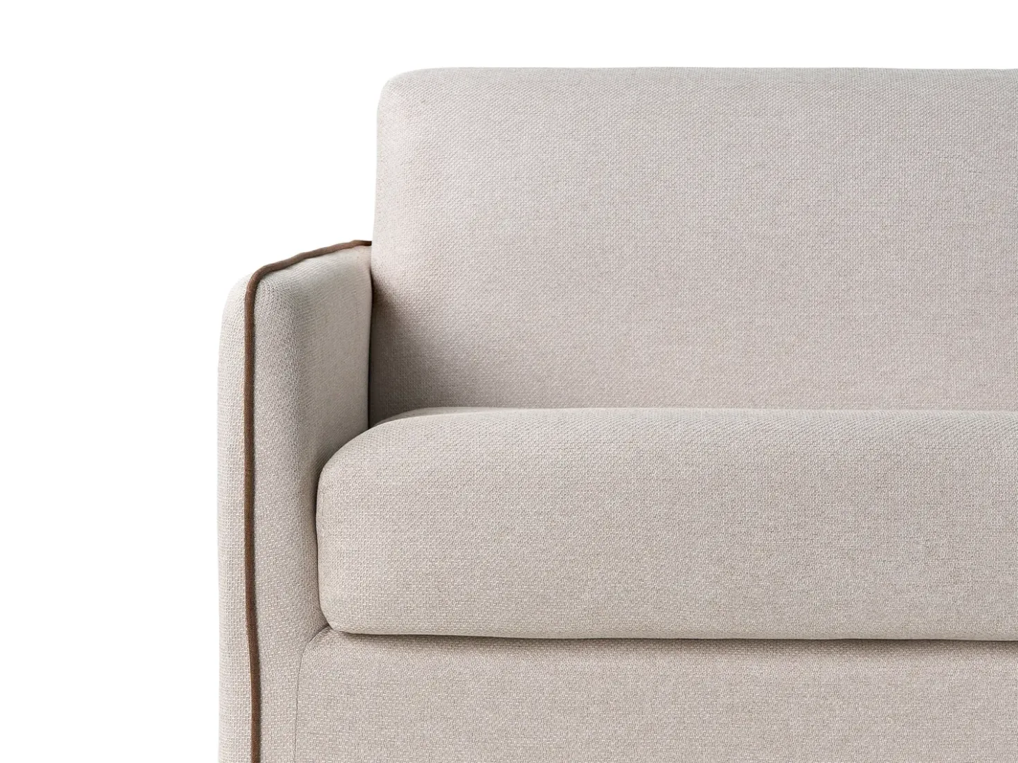 Divano letto 2 posti ISHOJ Tessuto Beige chiaro