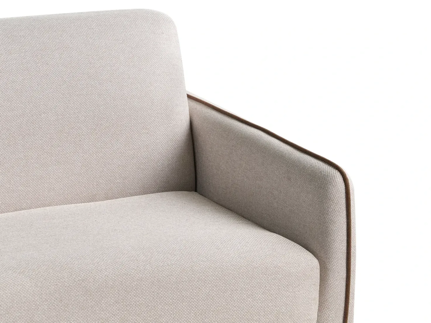 Divano letto 2 posti ISHOJ Tessuto Beige chiaro