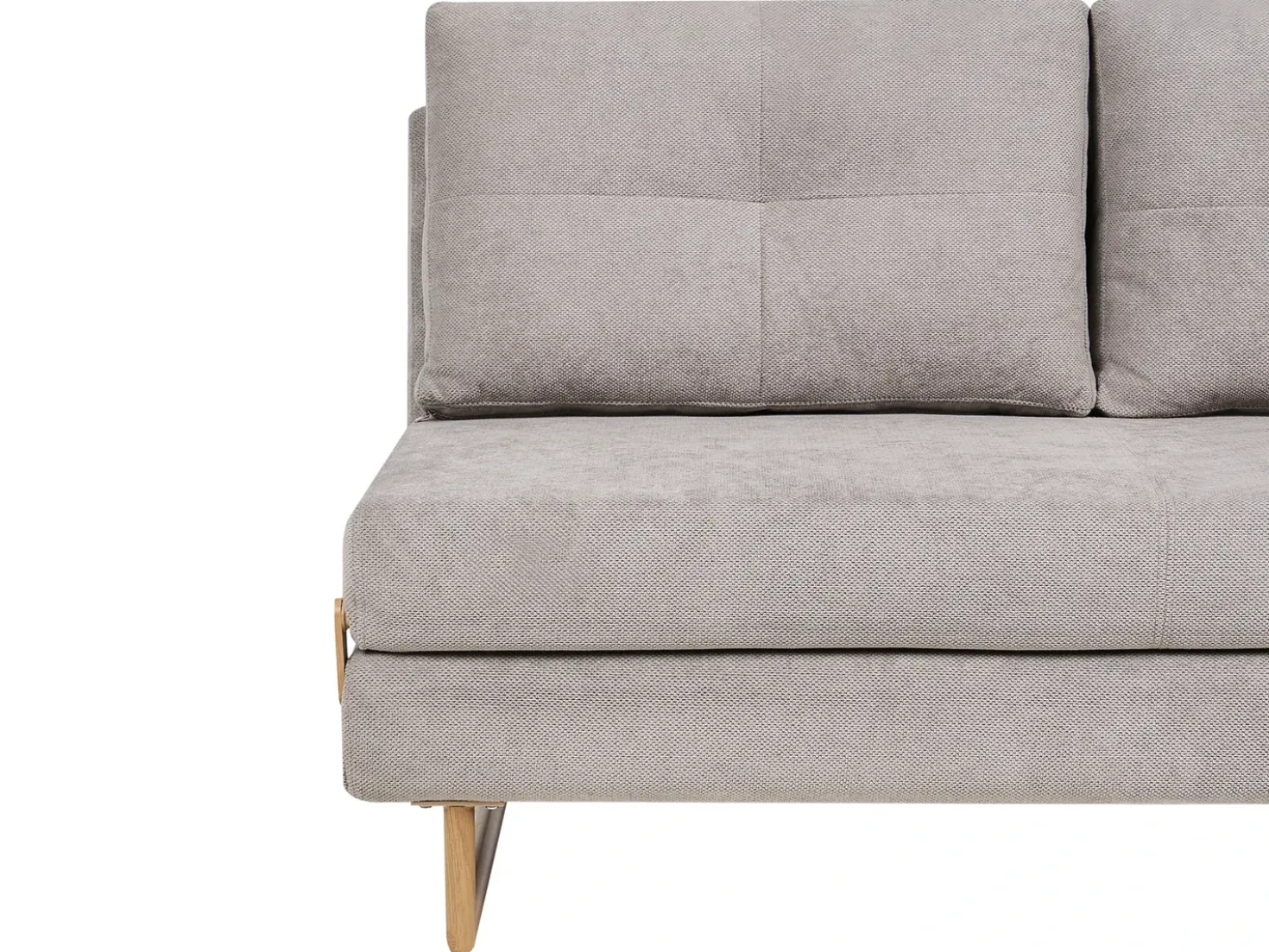 Divano letto 3 posti JERSLEV Tessuto Grigio