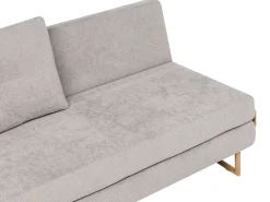 Divano letto 3 posti JERSLEV Tessuto Grigio