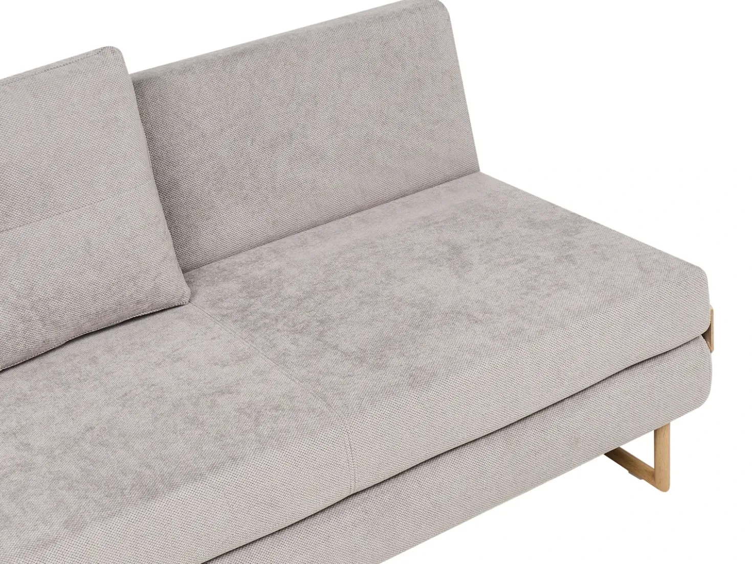Divano letto 3 posti JERSLEV Tessuto Grigio