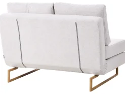 Divano letto 2 posti JERSLEV Tessuto Bianco sporco