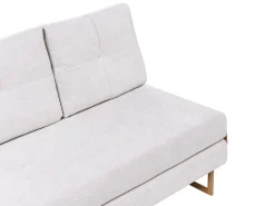 Divano letto 2 posti JERSLEV Tessuto Bianco sporco