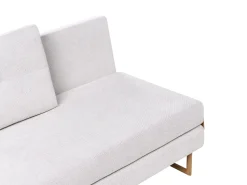 Divano letto 2 posti JERSLEV Tessuto Bianco sporco