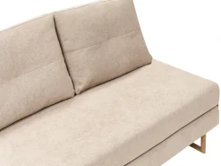 Divano letto 2 posti JERSLEV Tessuto Marrone chiaro
