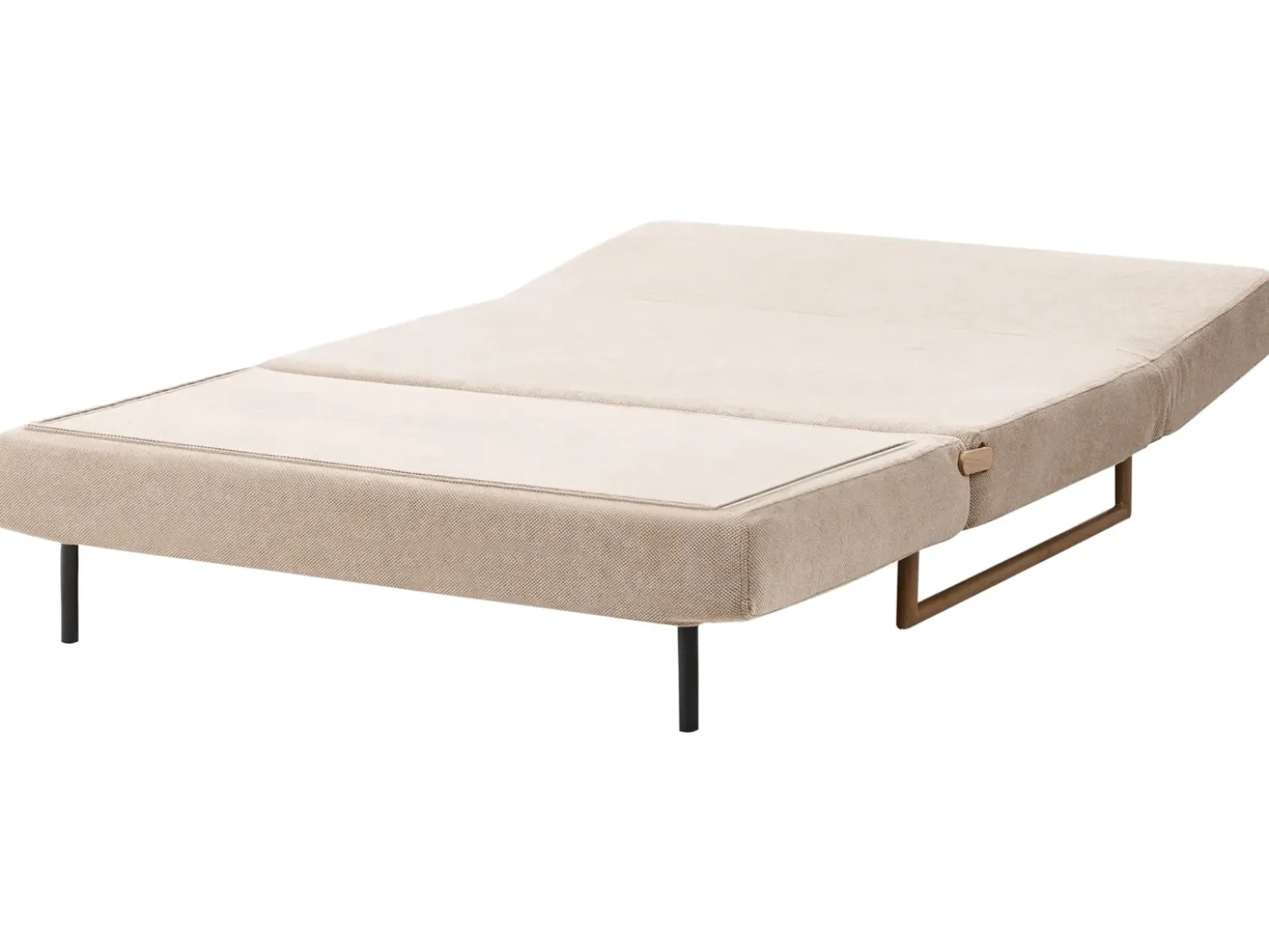 Divano letto 2 posti JERSLEV Tessuto Marrone chiaro