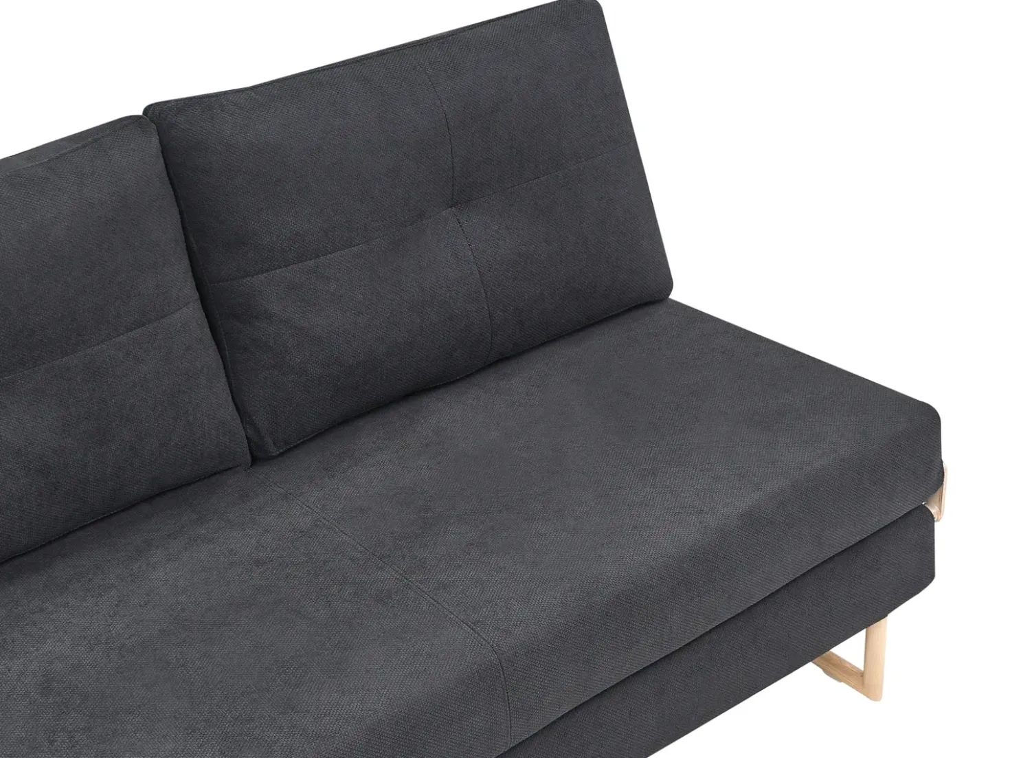 Divano letto 3 posti JERSLEV Tessuto Nero