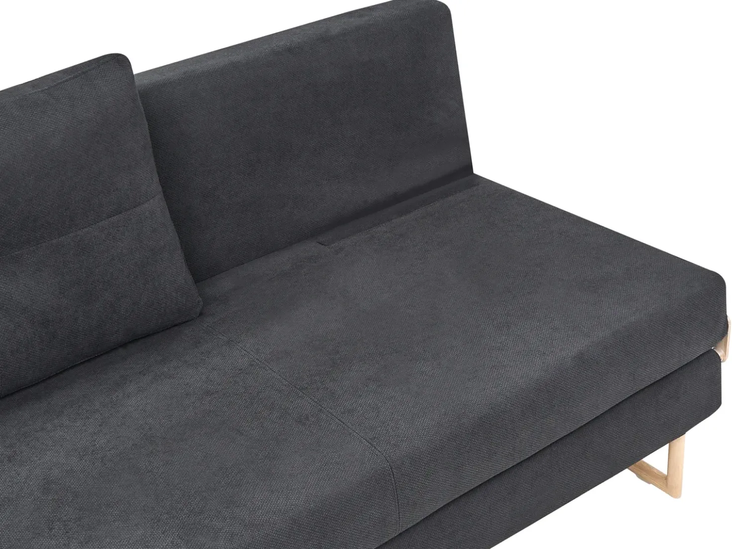 Divano letto 3 posti JERSLEV Tessuto Nero