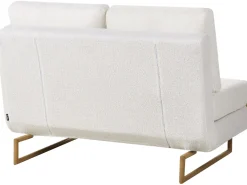 Divano letto 2 posti JERSLEV Bouclé Bianco sporco