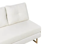 Divano letto 2 posti JERSLEV Bouclé Bianco sporco