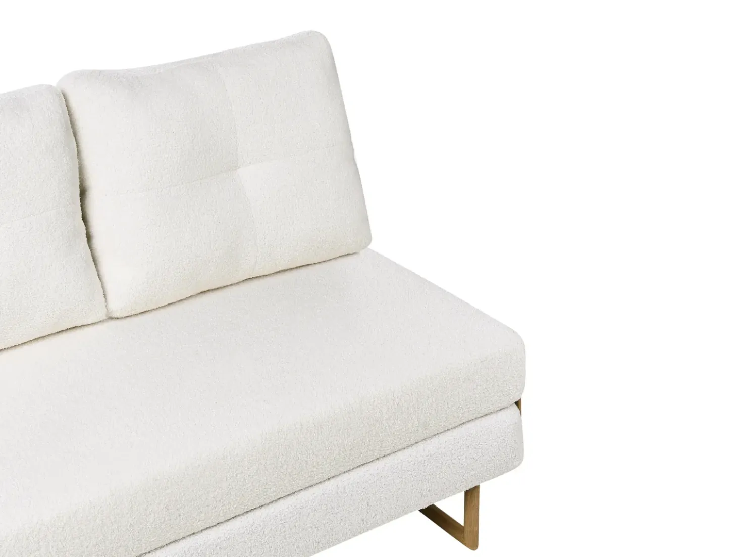 Divano letto 2 posti JERSLEV Bouclé Bianco sporco