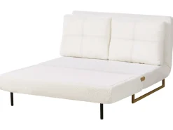 Divano letto 2 posti JERSLEV Bouclé Bianco sporco