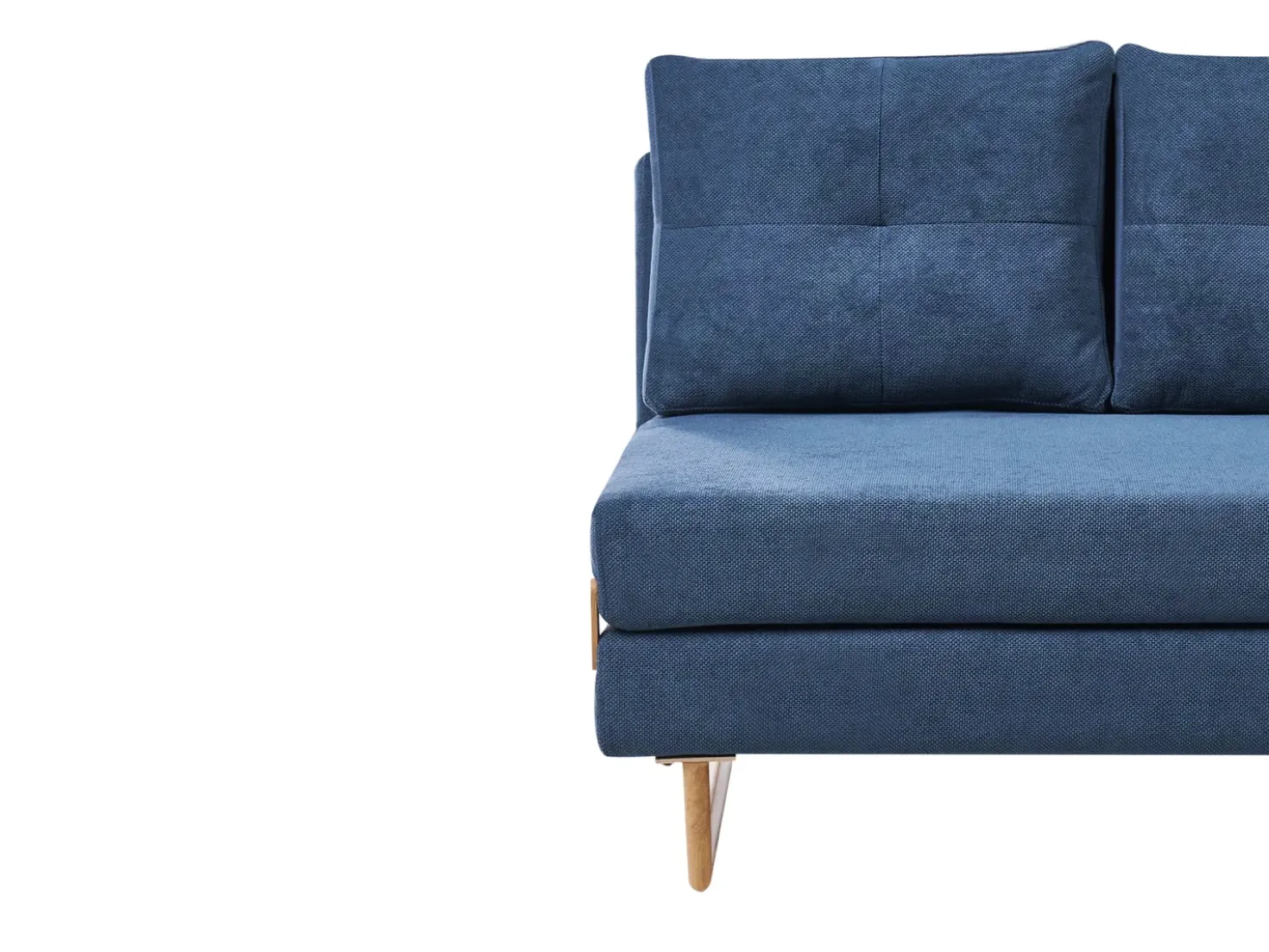 Divano letto 2 posti JERSLEV Tessuto Blu