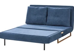 Divano letto 2 posti JERSLEV Tessuto Blu