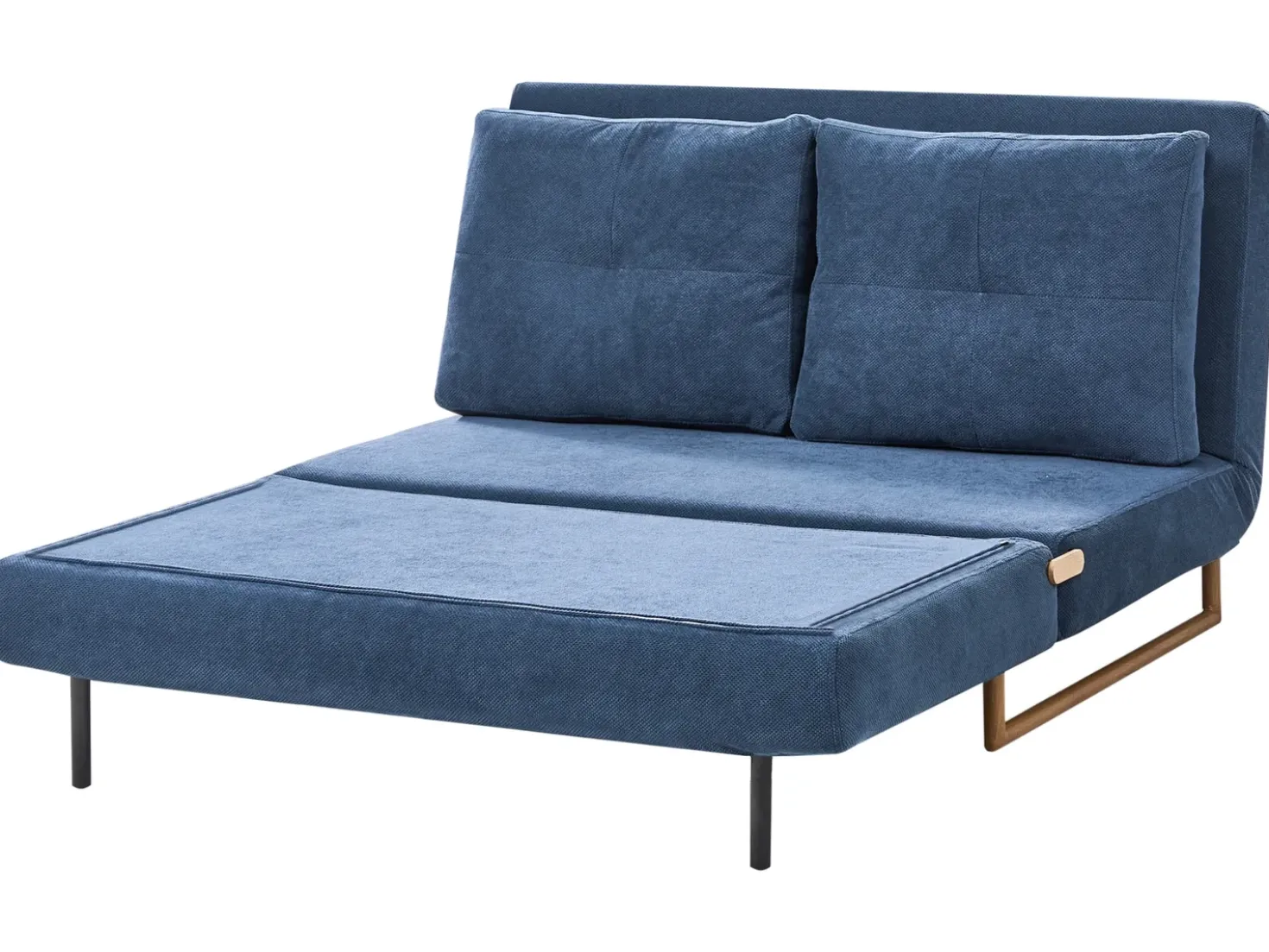 Divano letto 2 posti JERSLEV Tessuto Blu