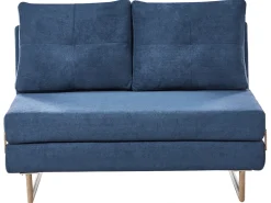 Divano letto 2 posti JERSLEV Tessuto Blu