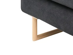 Divano letto 2 posti JERSLEV Tessuto Nero
