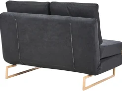 Divano letto 2 posti JERSLEV Tessuto Nero