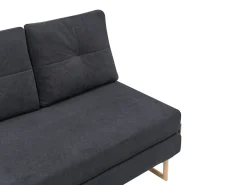 Divano letto 2 posti JERSLEV Tessuto Nero