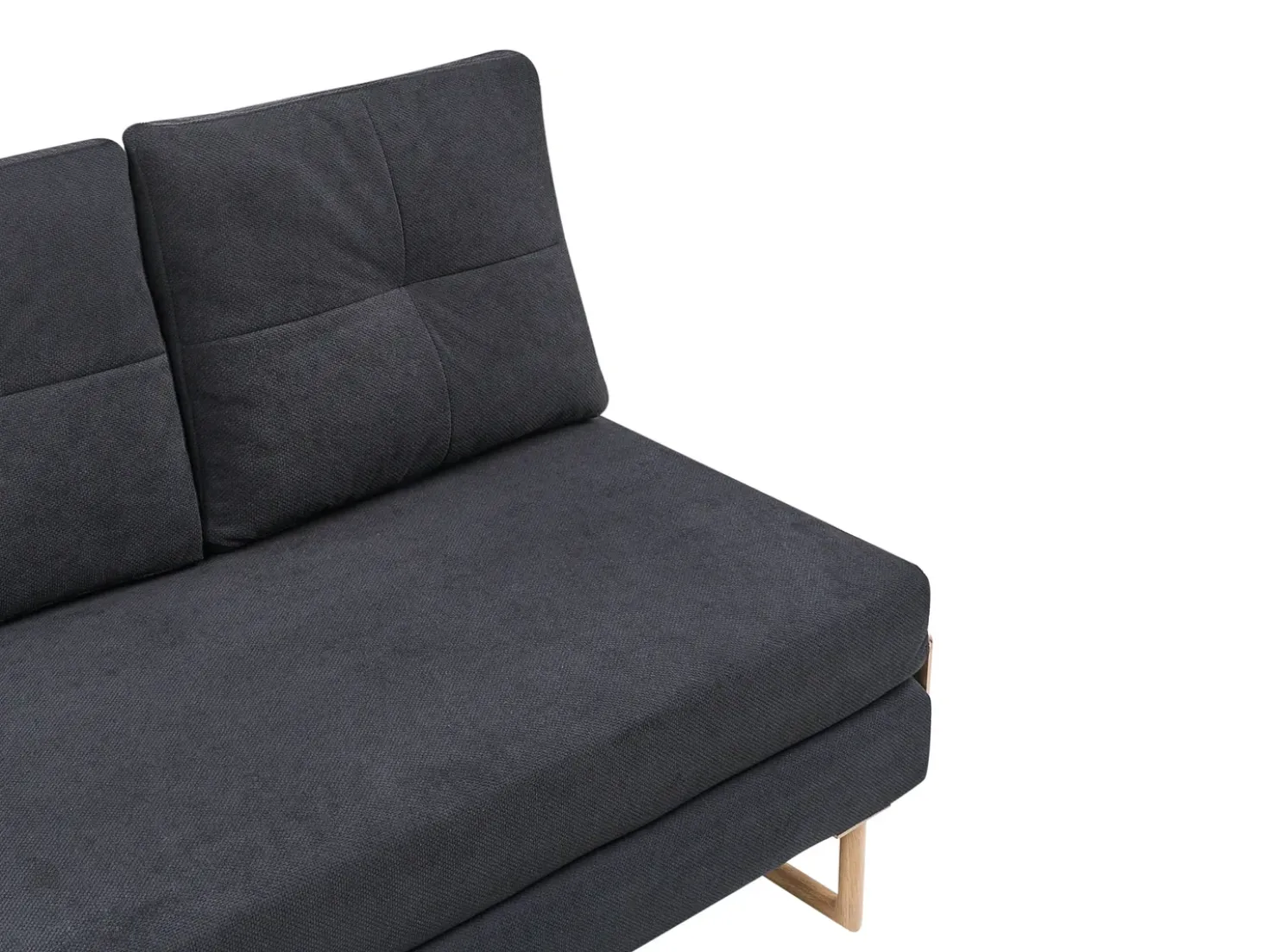 Divano letto 2 posti JERSLEV Tessuto Nero