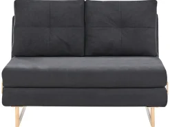 Divano letto 2 posti JERSLEV Tessuto Nero