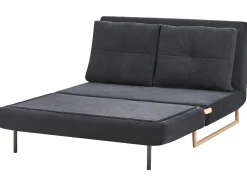 Divano letto 2 posti JERSLEV Tessuto Nero