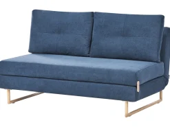 Divano letto 3 posti JERSLEV Tessuto Blu