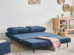 Divano letto 3 posti JERSLEV Tessuto Blu