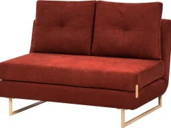 Divano letto 2 posti JERSLEV Tessuto Rosso