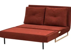Divano letto 2 posti JERSLEV Tessuto Rosso
