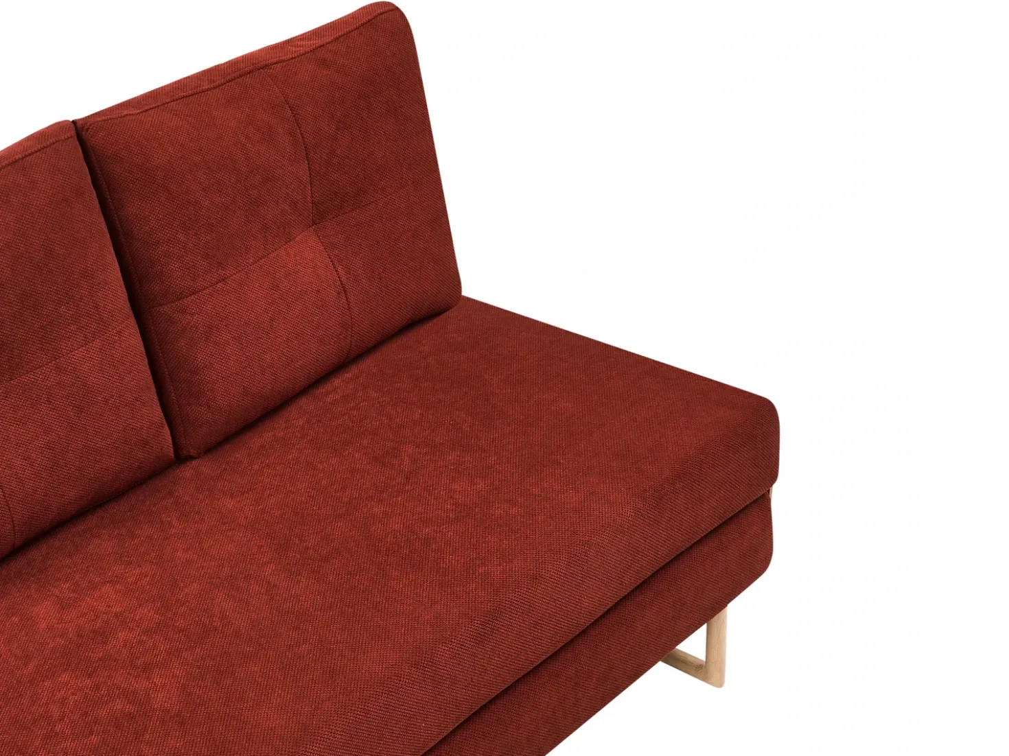 Divano letto 2 posti JERSLEV Tessuto Rosso