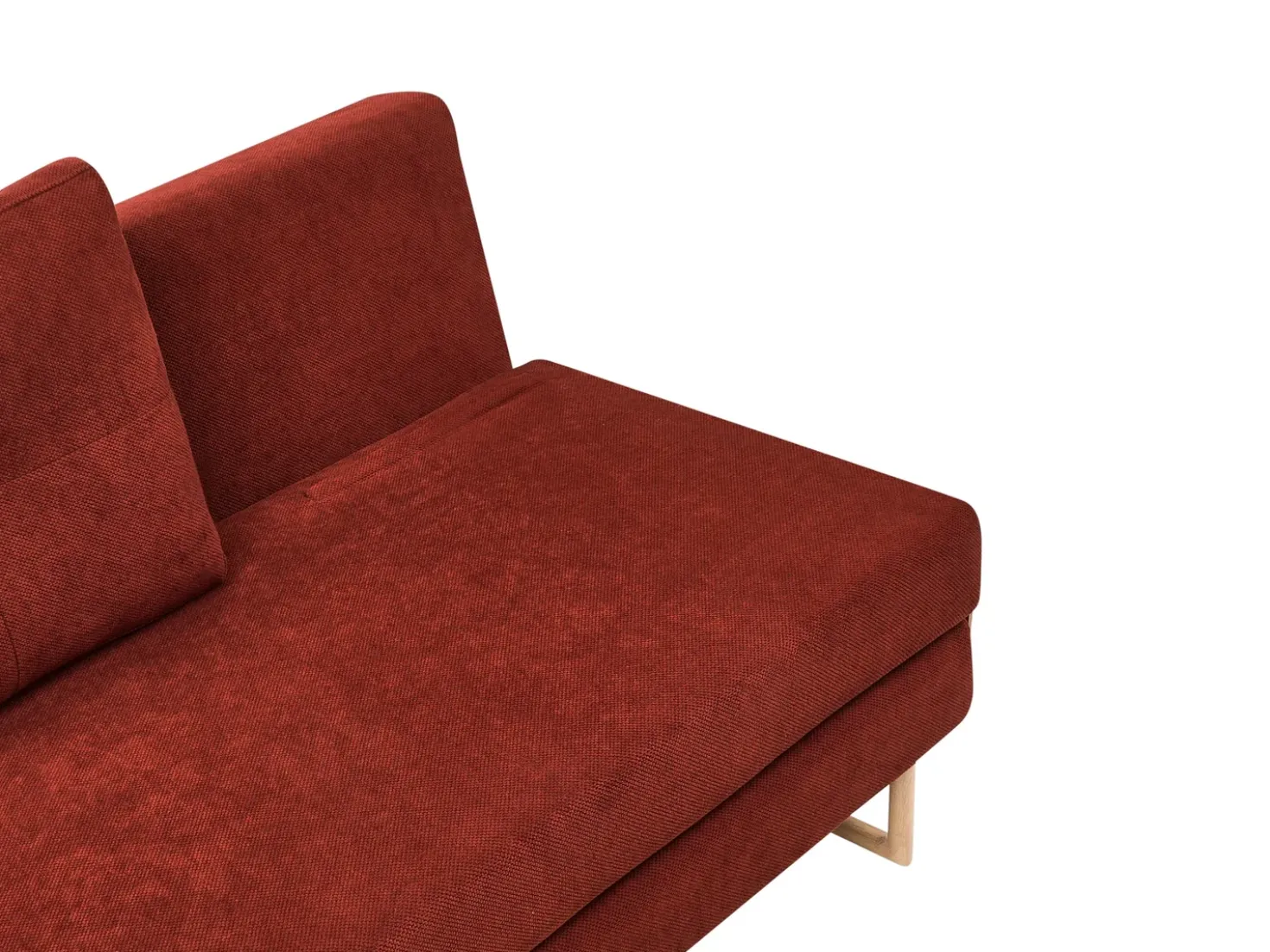 Divano letto 2 posti JERSLEV Tessuto Rosso