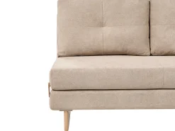 Divano letto 3 posti JERSLEV Tessuto Marrone chiaro