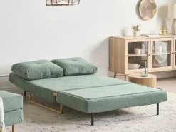 Divano letto 2 posti JERSLEV Tessuto Verde chiaro