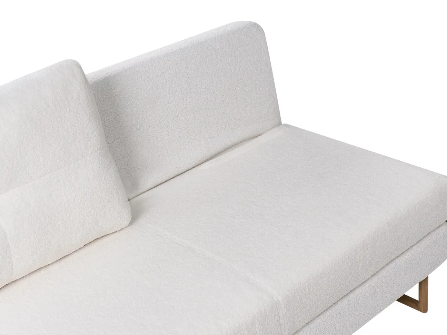 Divano letto 3 posti JERSLEV Bouclé Bianco sporco