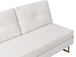 Divano letto 3 posti JERSLEV Bouclé Bianco sporco