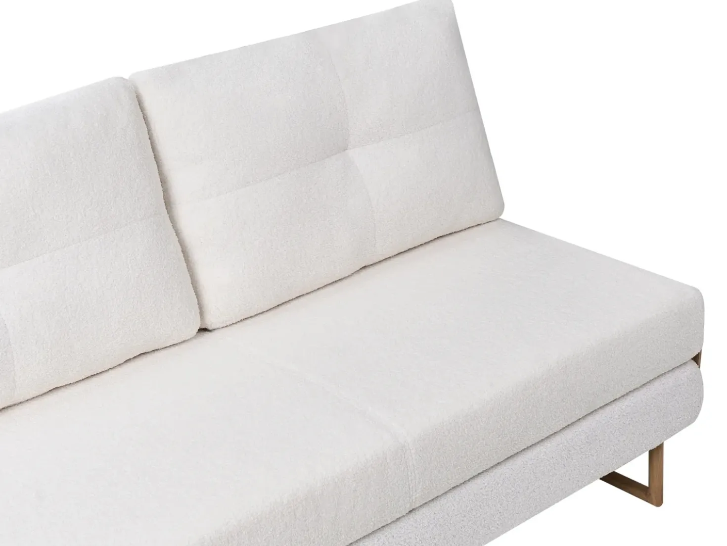 Divano letto 3 posti JERSLEV Bouclé Bianco sporco