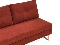 Divano letto 3 posti JERSLEV Tessuto Rosso