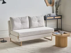 Divano letto 3 posti JERSLEV Tessuto Bianco sporco